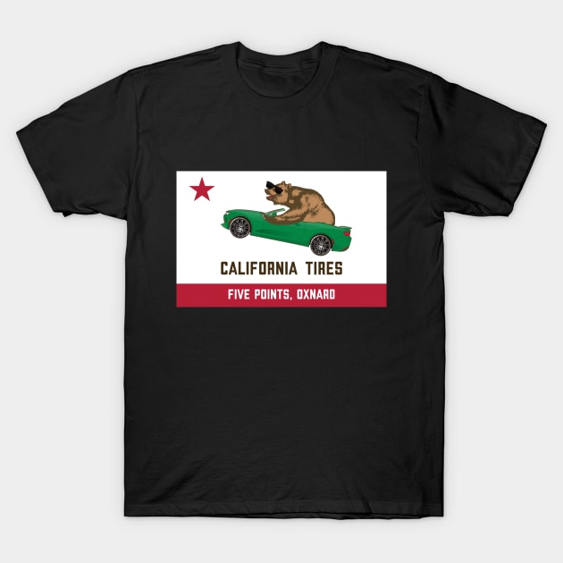 California Tires, OXNARD T-Shirt by mredthefed